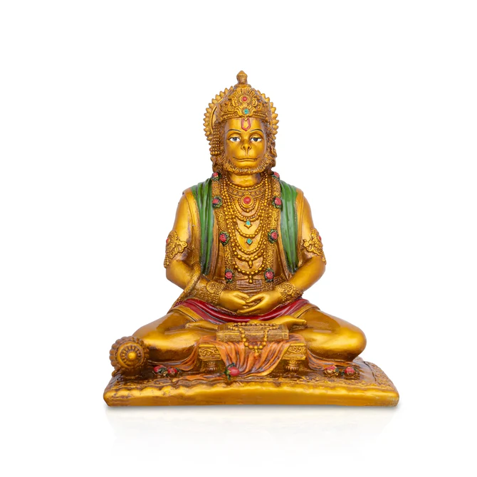 Anjaneya Resin Statue - 8 x 6 Inches